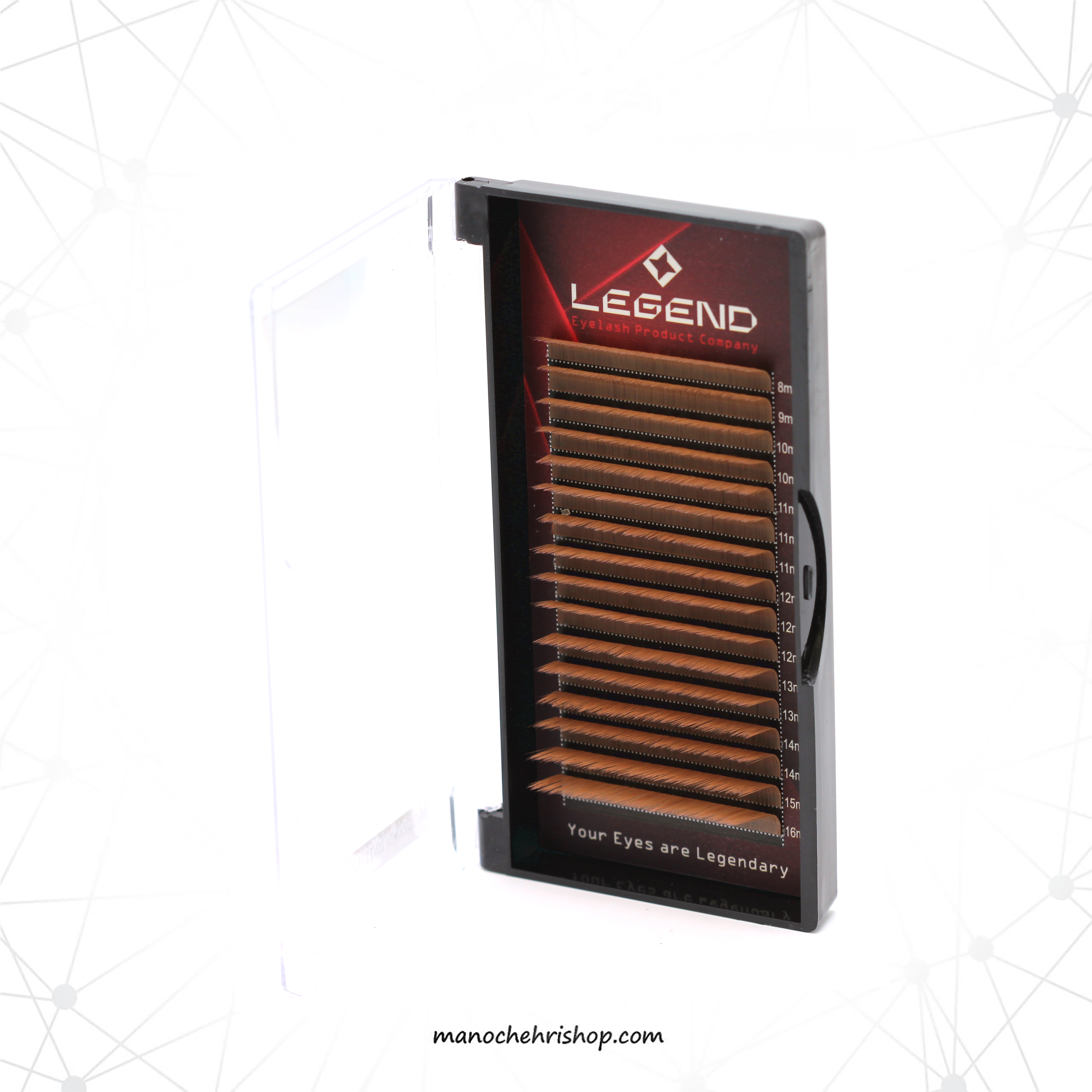 پالت مژه قهوه ای (تک سایز) 16 لاین لجند