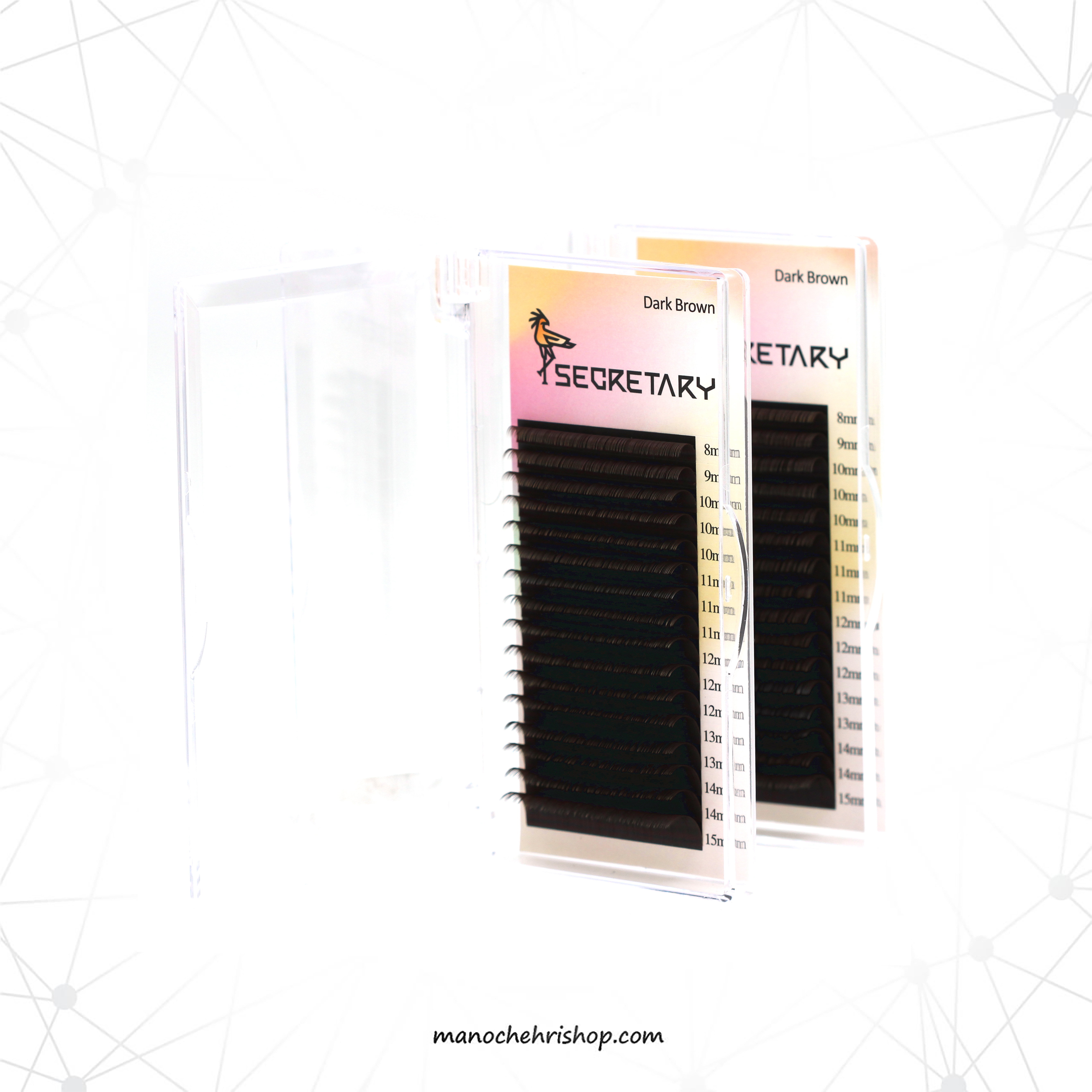 پالت مژه قهوه ای (تک سایز) سکرتری